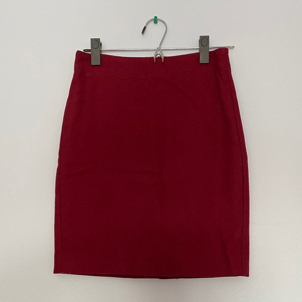 J Crew Pencil Skirt in Red